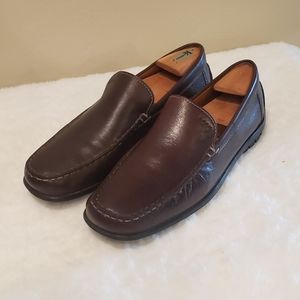Men's Ecco Brown Leather Genuine Handsewn Slip On